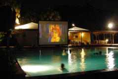 Movies in the pool - a great summer party idea